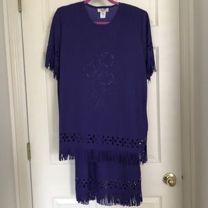 Women's Purple Two piece blouse and skirt
